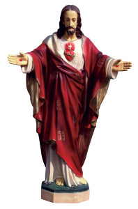 Figura Serce Pana Jezusa, materiał żywiczny, wysokość 80 cm