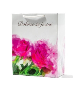 Torba prezentowa DOBRZE, ŻE JESTEŚ (18cmx23cm)