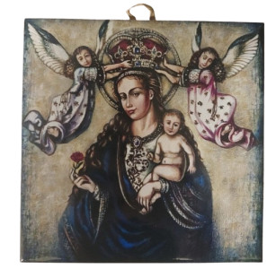 Obrazek ceramiczny Matki Bożej Pięknej Miłości 10x10 cm lub 15x15 cm