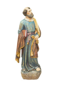 Święty Piotr, rzeźba drewniana, wysokość 65 cm