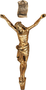Korpus Chrystusa na krzyż, materiał żywiczny, rozmiar 65 cm x 35 cm