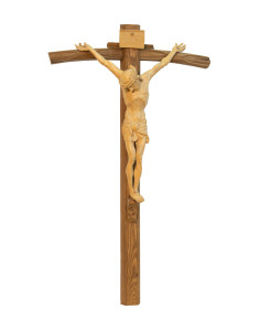 Krzyż z pasyjką, rzeźba drewniana, wysokość 68 cm