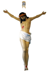 Korpus Chrystusa na krzyż, materiał żywiczny, rozmiar 165 cm x 110 cm