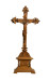 Krzyż stojący, rzeźba drewniana, wysokość 58 cm