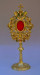 Relikwiarz barokowy, do wyboru mosiądz, mosiądz srebrzony lub złocony, wysokość 36 cm