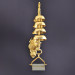 Sygnaturka mosiężna, dzwonek poczwórny, wys. 47 cm
