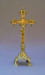 Krzyż ołtarzowy mosiężny, wysokość 31,5 cm