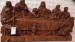 Ostatnia wieczerza, bejca, płaskorzeźba drewniana na ścianę 70 x 40 cm