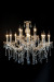 Żyrandol Maria Teresa 12-płomienny, kolor złoty