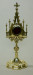 Relikwiarz gotycki, do wyboru mosiądz, mosiądz srebrzony lub złocony, wysokość 32,7 cm