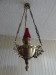 Lampka wieczna elektryczna barokowa, wykonana z odlewu mosiężnego i blachy mosiężnej