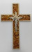 Krzyż z bursztynem, wiszący, wysokość 20 cm