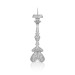Lichtarz - 60 cm - aluminiowy - srebrny