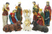 Figury do szopki bożonarodzeniowej z żywicy poliestrowej, wysokość  46 cm, 11 figur