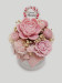 Bukiet ze świec - flower box / candle box-Różowo-Beżowy