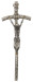 Krzyż papieski, stare srebro, wysokość 14,5 cm
