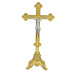 Krzyż ołtarzowy mosiężny, wysokość 39,5 cm