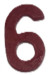 Cyfra do paschału 6 - czerwona